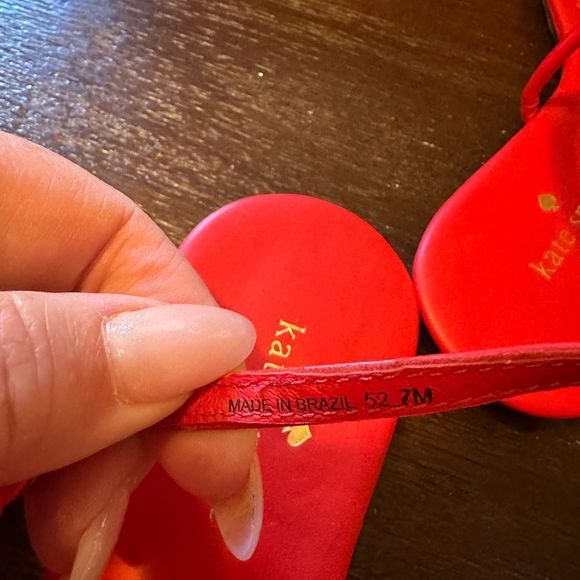 Kate Spade Tracie Bow Sandals Red - Picture 2 of 9